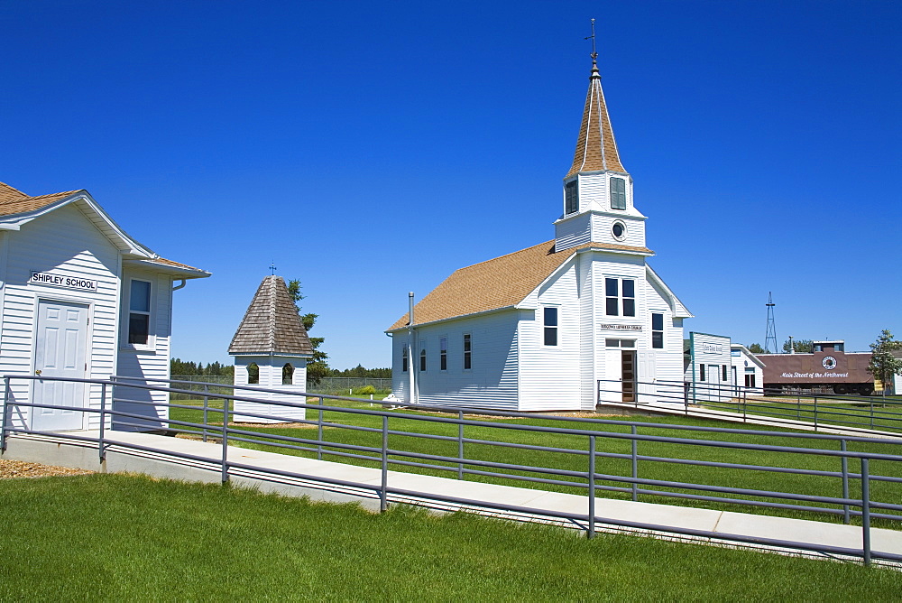 Ridgeway Lutheran Church, Prairie Outpost Park, Dickinson, North Dakota, United States of America, North America