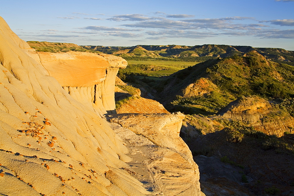 Slump Block area in Theodore Roosevelt National Park North Unit, Watford, North Dakota, United States of America, North America