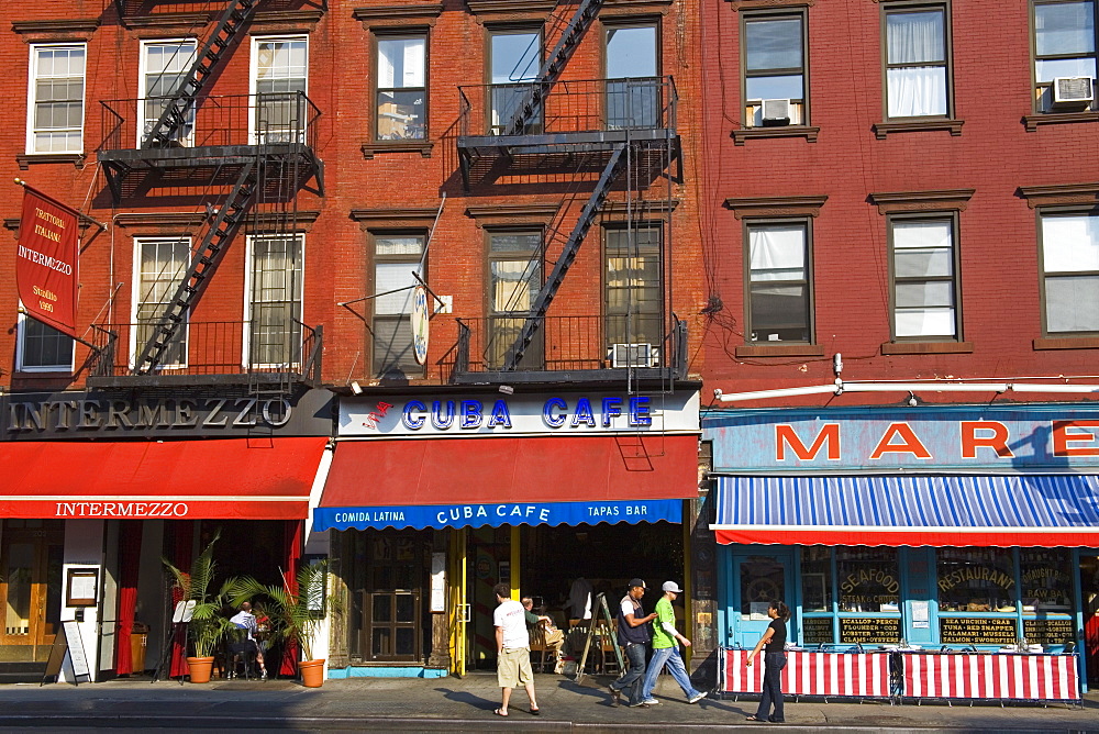 Restaurants on 8th Avenue in Chelsea District, Midtown Manhattan, New York City, United States of America, North America