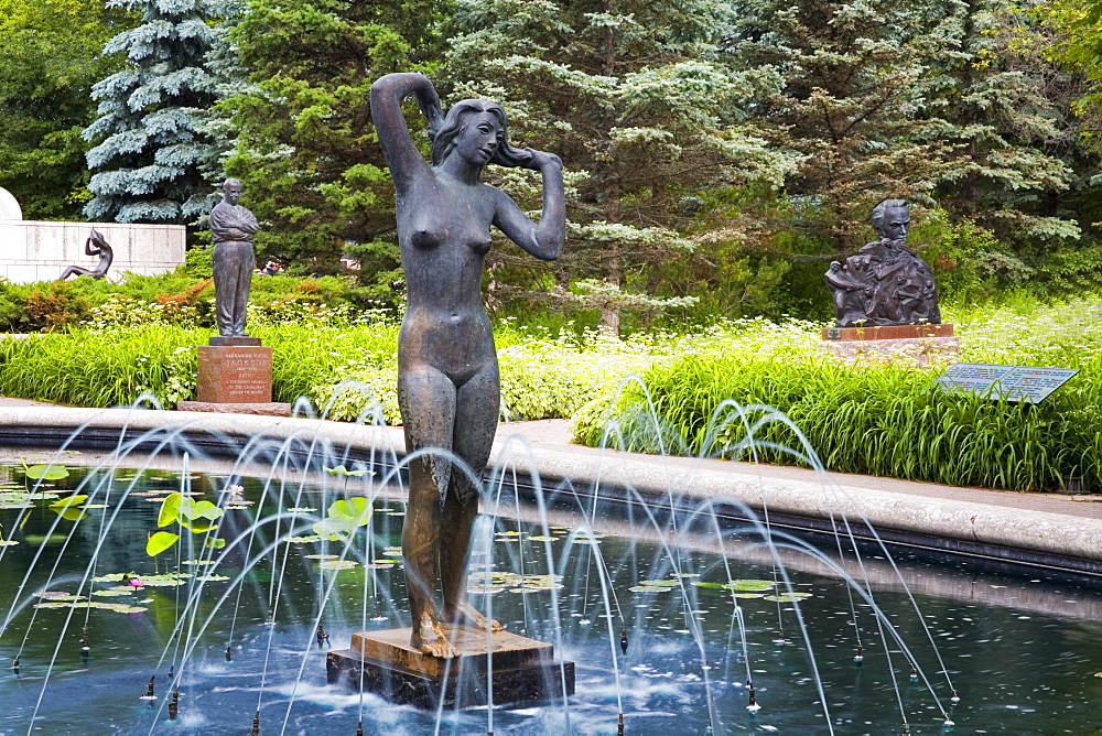 Leo Mol Sculpture Garden in Assiniboine Park, Winnipeg, Manitoba, Canada, North America