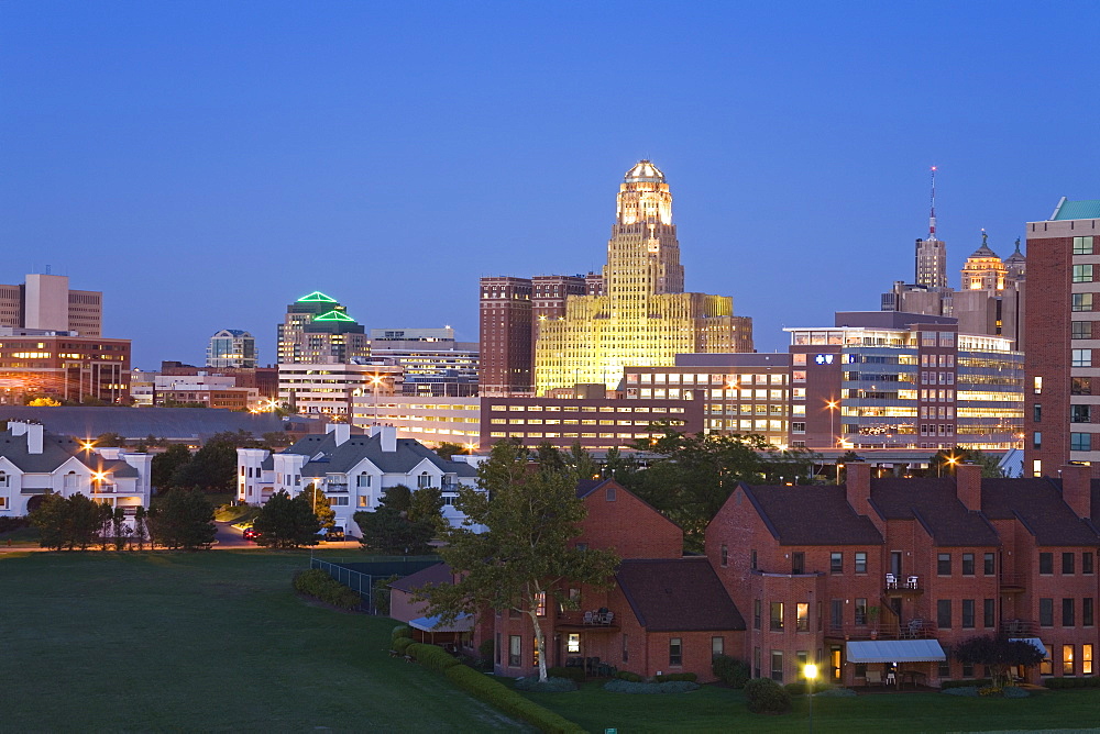 Buffalo City skyline, New York State, United States of America, North America