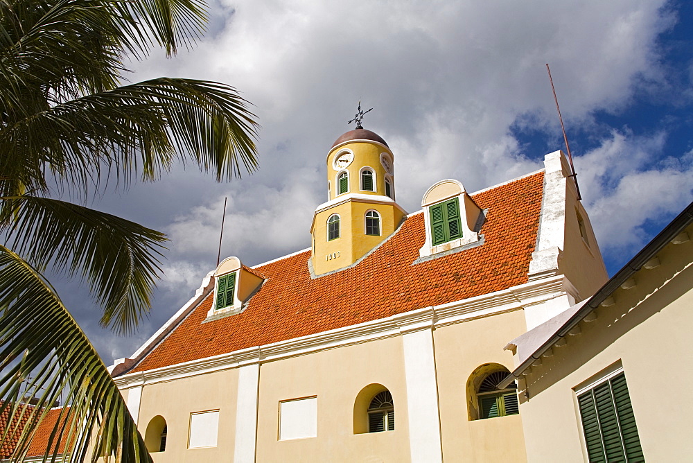 Fort Church in Fort Amsterdam, Punda District, Willemstad, UNESCO World Heritage Site, Curacao, Netherlands Antilles, West Indies, Caribbean, Central America