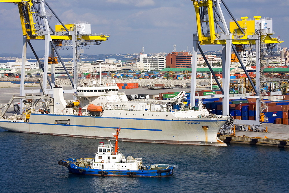 Container Port, Naha City, Okinawa Island, Japan, Asia