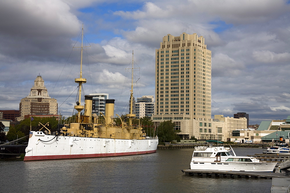 Cruiser Olympia at Penns Landing, Waterfront District, Philadelphia, Pennsylvania, United States of America, North America