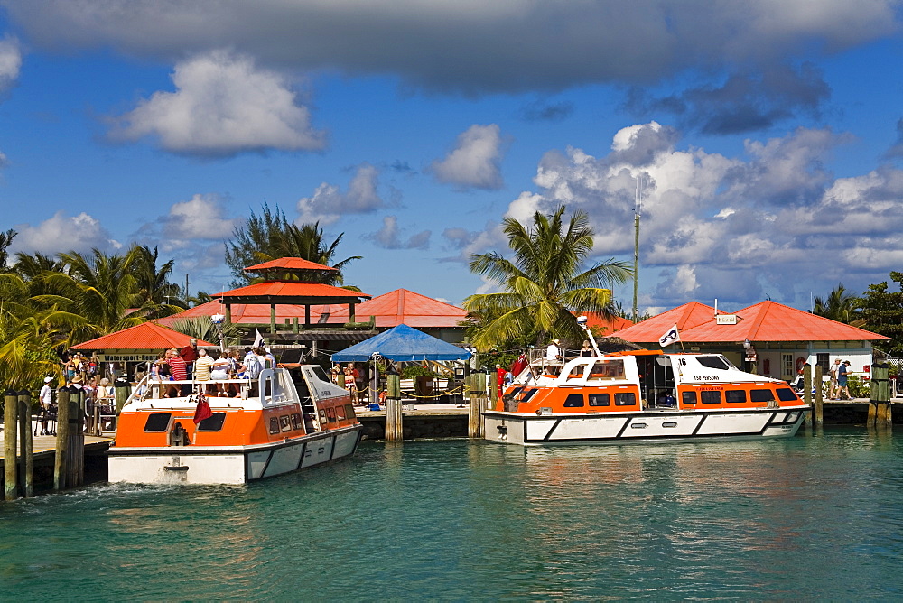 Cruise ship tenders, Princess Cays, Eleuthera Island, Bahamas, West Indies, Central America