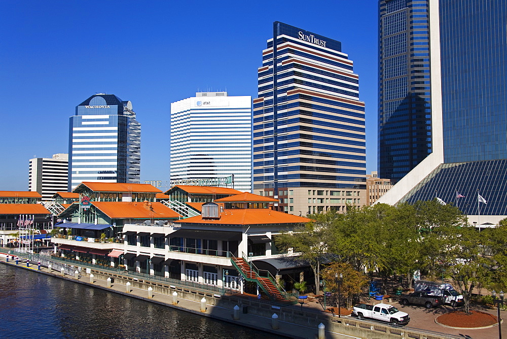 Riverfront and The Jacksonville Landing, Jacksonville, Florida, United States of America, North America