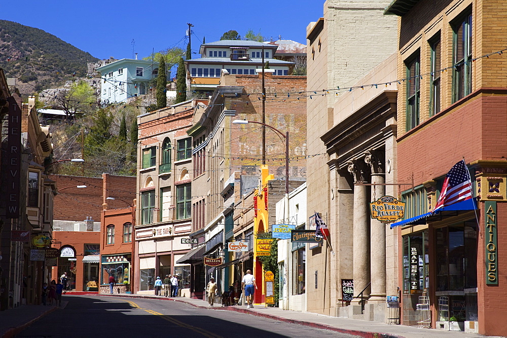 Stores on Main Street, Bisbee Historic District, Cochise County, Arizona, United States of America, North America