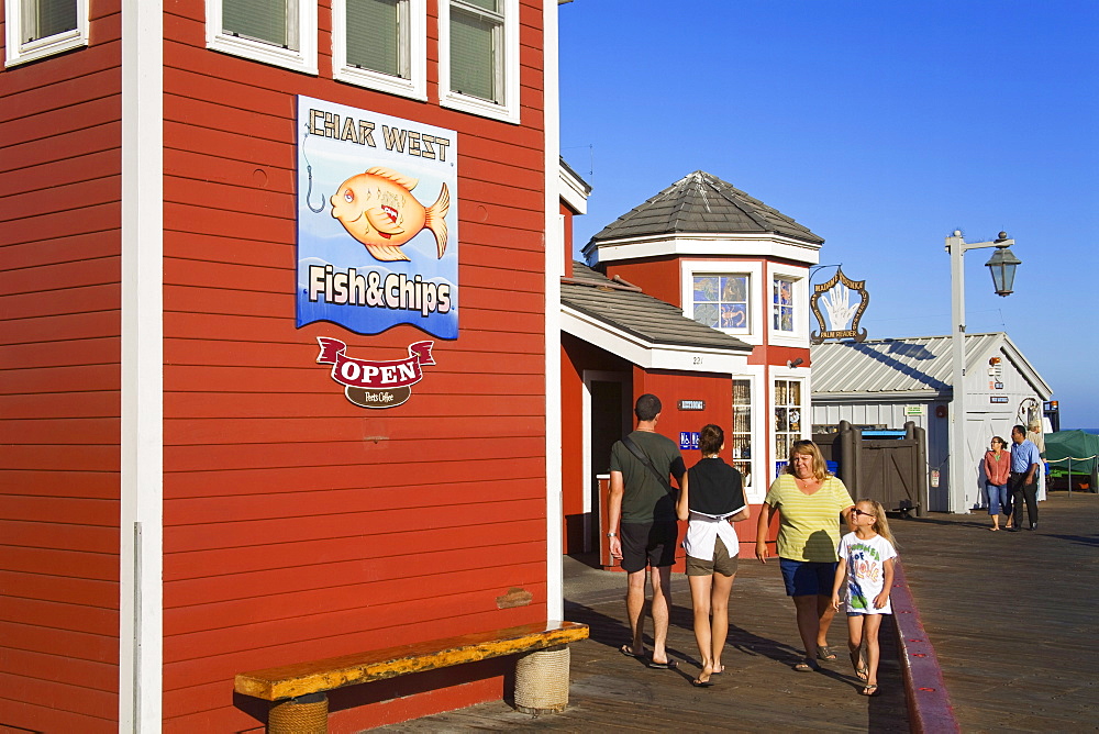 Store on Stearns Wharf, Santa Barbara Harbor, California, United States of America, North America