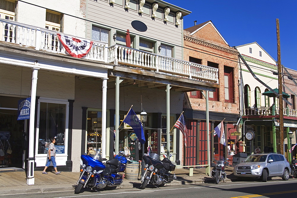 Historic downtown district in Virginia City, Nevada, United States of America, North America