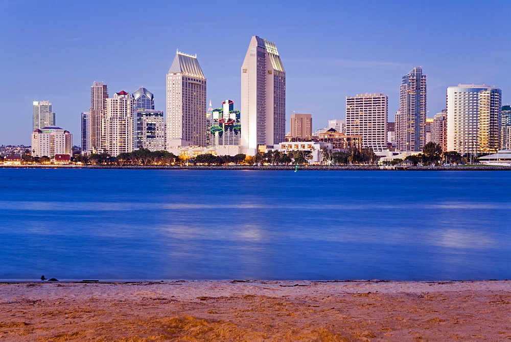 San Diego skyline viewed from Coronado Island, San Diego, California, United States of America, North America