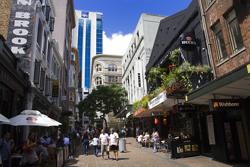 Japanese restaurant on Vulcan Lane, Central Business District, Queen Street, Auckland, North Island, New Zealand, Pacific