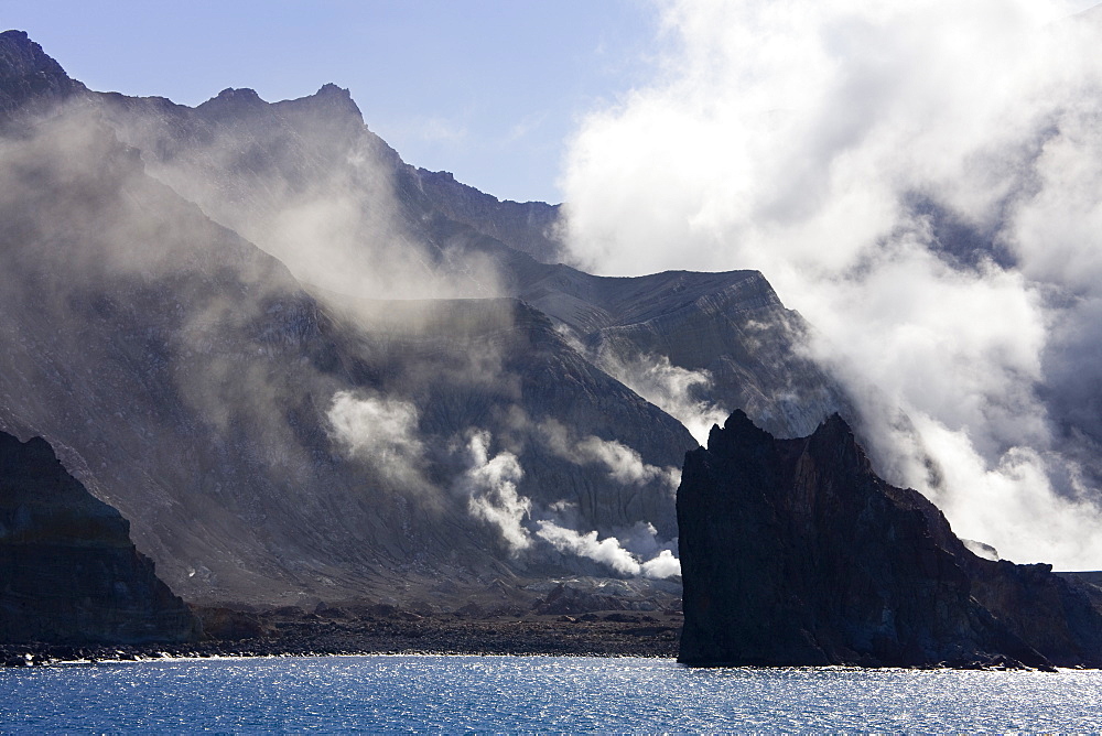 White Island (Whakaari) active marine volcano in the Bay of Plenty, North Island, New Zealand, Pacific