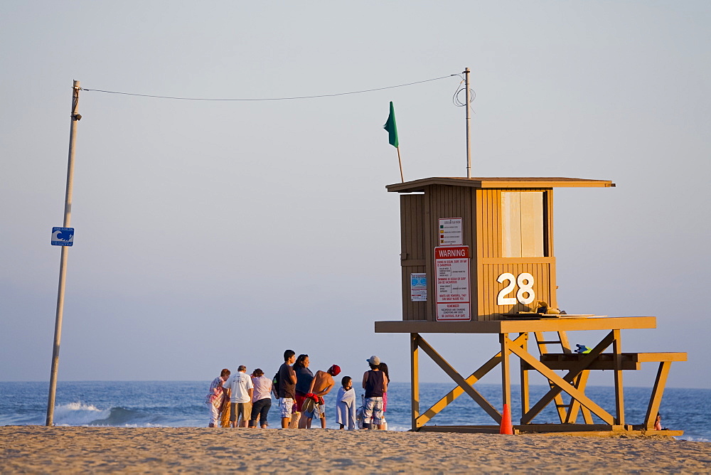 Lifeguard Tower on Newport Beach, Orange County, California, United States of America, North America