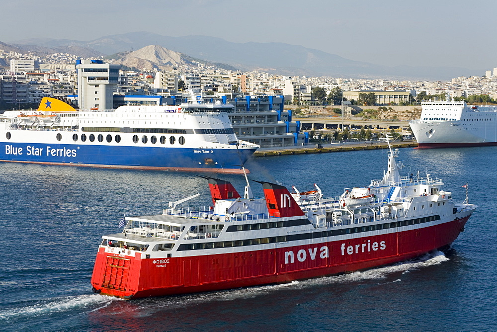 Ferries in the Port of Piraeus, Athens, Greece, Europe