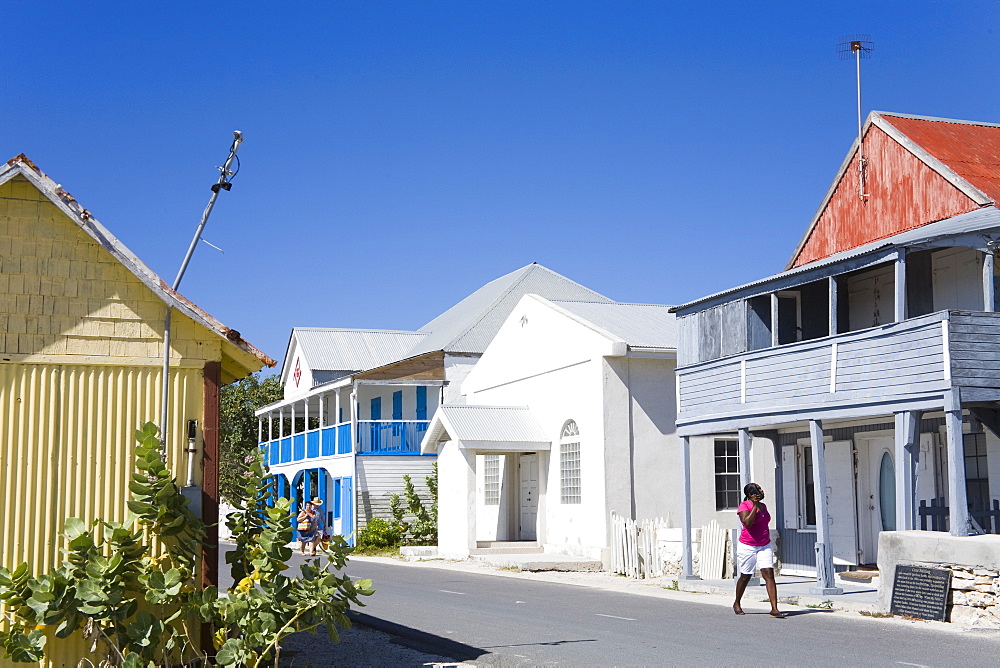 Historic Grant Building in Cockburn Town, Grand Turk Island, Turks and Caicos Islands, West Indies, Caribbean, Central America