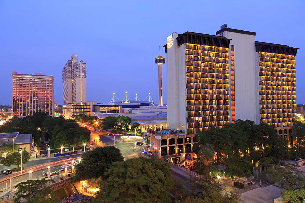 Downtown skyline, San Antonio, Texas, United States of America, North America