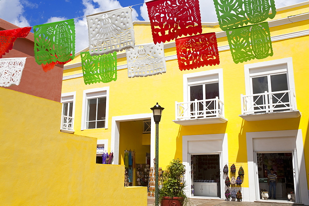 Mercado De Artesanias in Plaza del Sol, San Miguel City, Cozumel Island, Quintana Roo, Mexico, North America