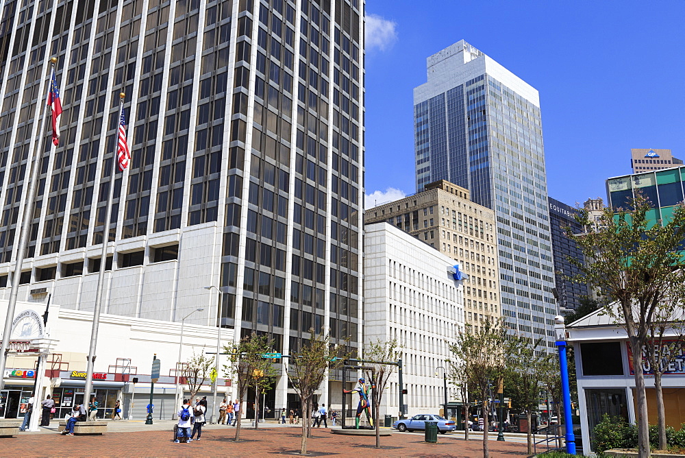 Skyscrapers on Peachtree Street, Atlanta, Georgia, United States of America, North America