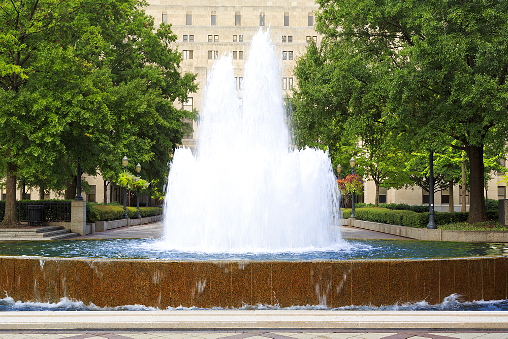 Fountain in Linn Park, Birmingham, Alabama, United States of America, North America 