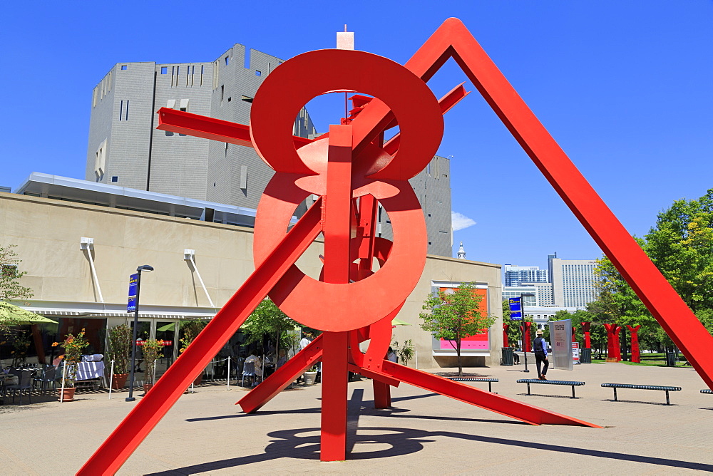 Lao Tzu sculpture by Mark di Suvero, Acoma Plaza, Denver, Colorado, United States of America, North America