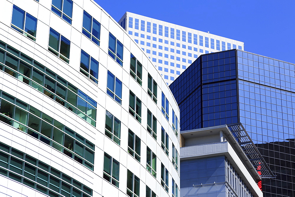 Skyscrapers on Broadway, Denver, Colorado, United States of America, North America 