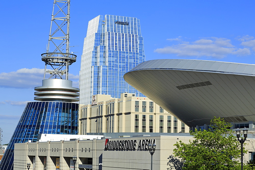 Bridgestone Arena on Broadway Street, Nashville, Tennessee, United States of America, North America