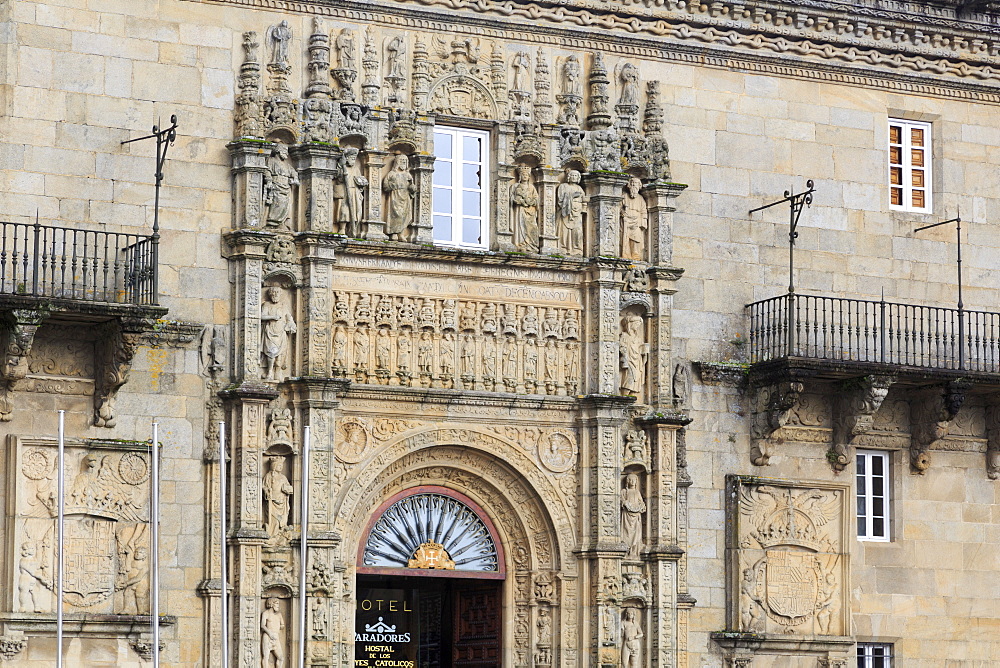 Hostal dos Reis Catolicos in Old Town, Santiago de Compostela, UNESCO World Heritage Site, Galicia, Spain, Europe 