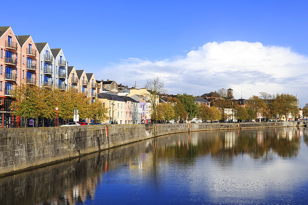 Pope's Quay on the River Lee, Cork City, County Cork, Munster, Republic of Ireland, Europe