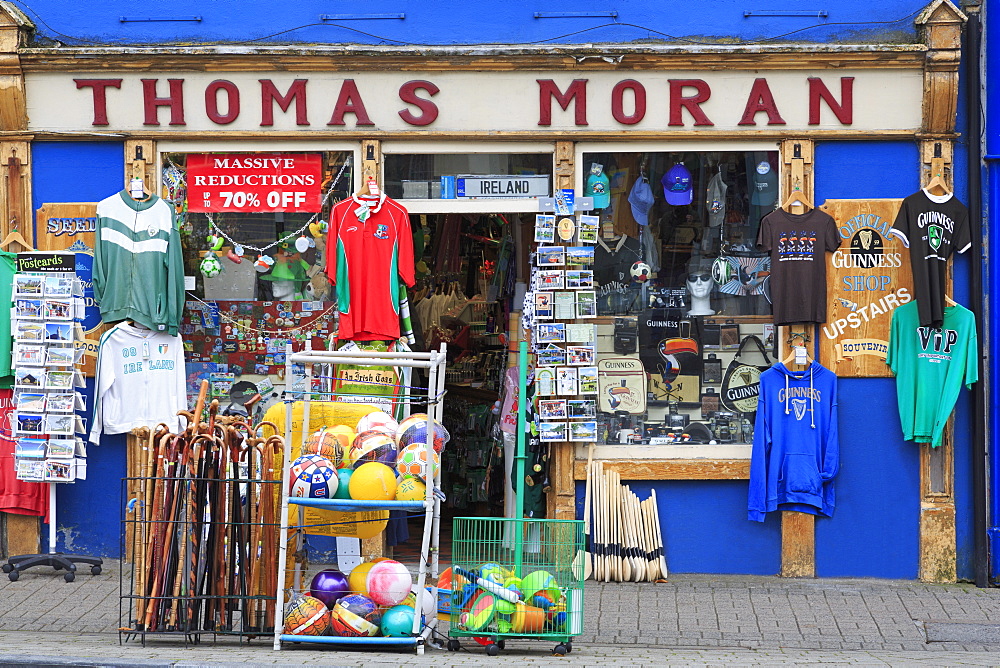 Thomas Moran's shop in Westport Town, County Mayo, Connaught, Republic of Ireland, Europe