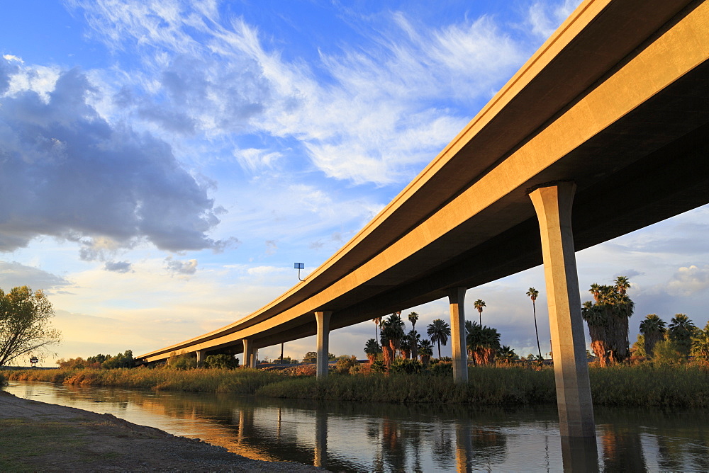 Interstate 8 Bridge over the Colorado River, Gateway Park, Yuma, Arizona, United States of America, North America