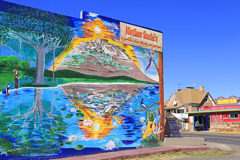 Store mural in Old Town Cottonwood, Arizona, United States of America, North America