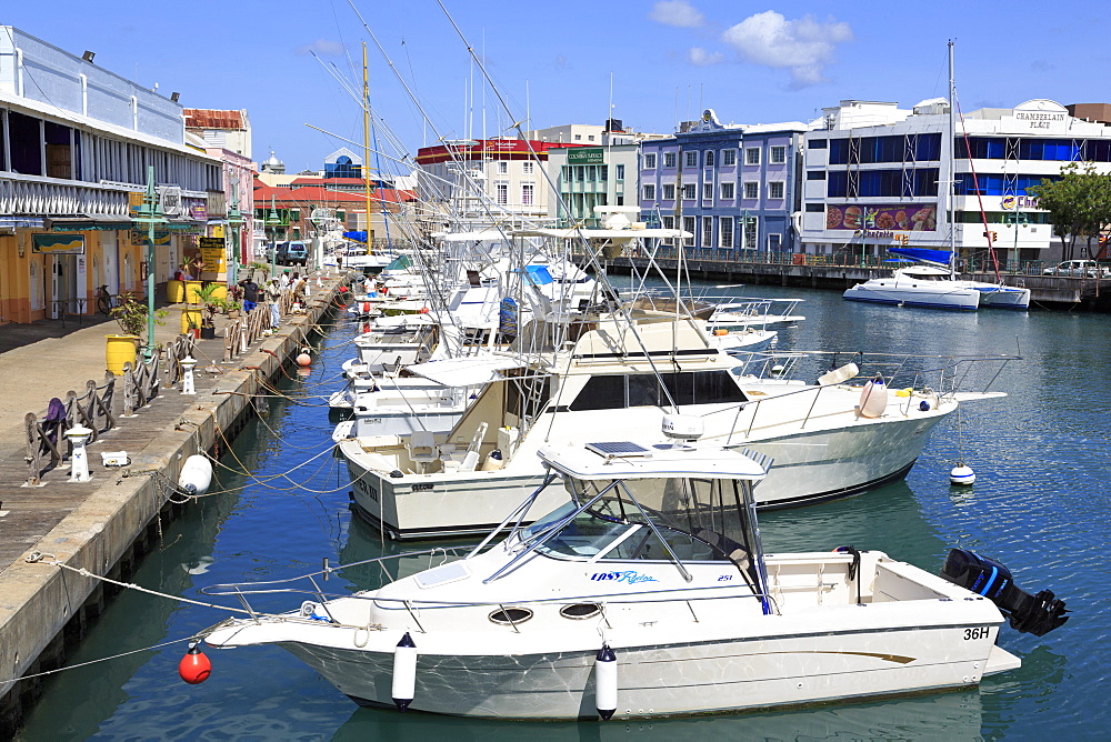 Boats in The Careenage, Bridgetown, Barbados, West Indies, Caribbean, Central America