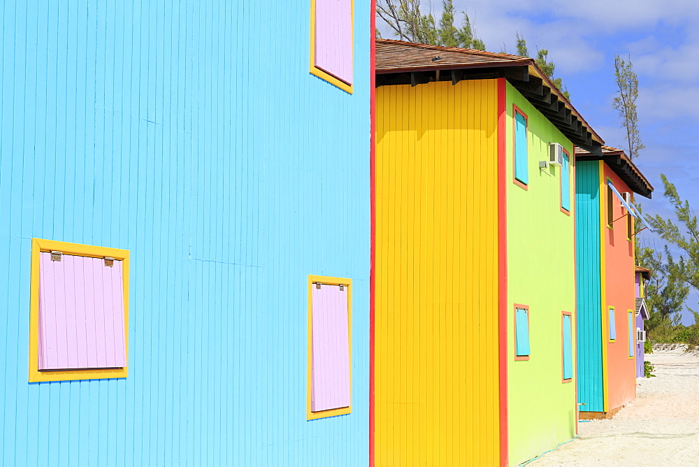 Cabana on Half Moon Cay, Little San Salvador Island, Bahamas, West Indies, Central America 