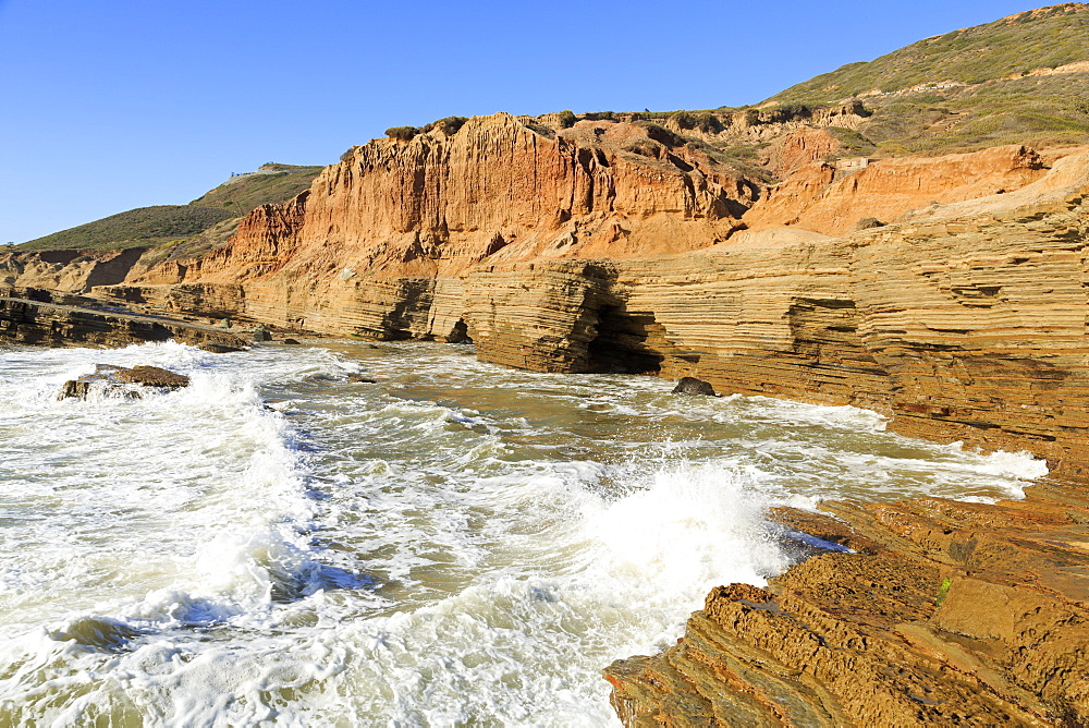 Coastline in Cabrillo National Monument, San Diego, California, United States of America, North America 