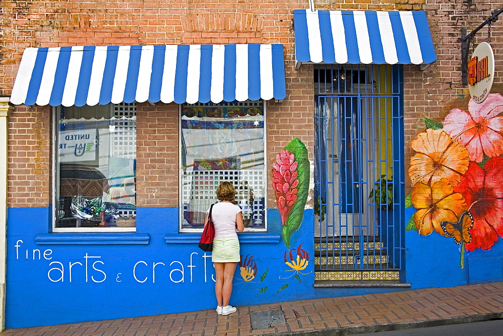 Craft store on Young Street, St. George's, Grenada, Windward Islands, Lesser Antilles, West Indies, Caribbean, Central America