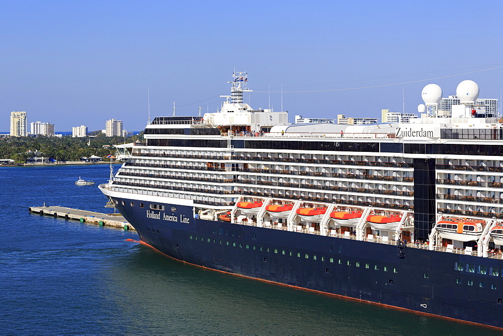 Holland America cruise ship in Port Everglades, Fort Lauderdale, Florida, United States of America, North America