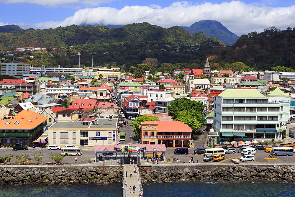 Downtown Roseau, Dominica, Windward Islands, West Indies, Caribbean, Central America 