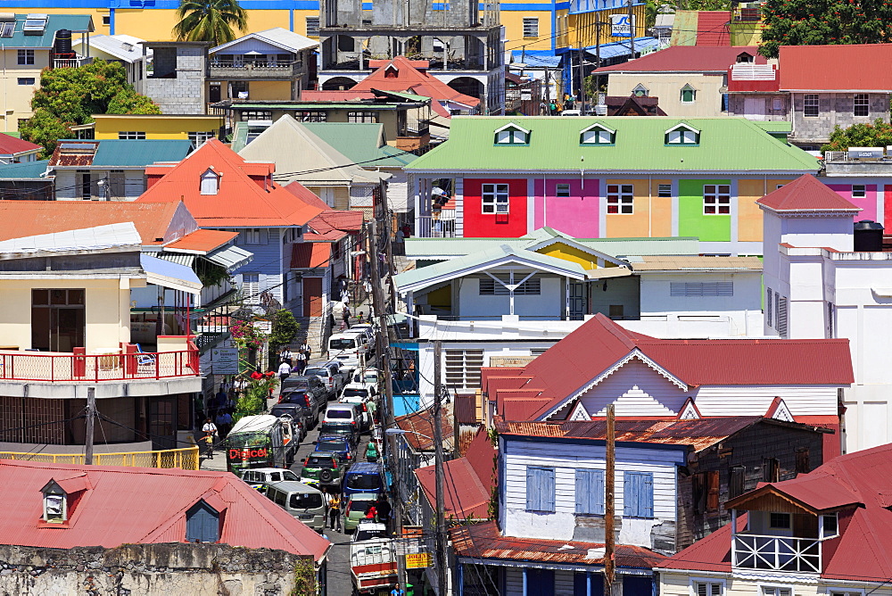 Downtown Roseau, Dominica, Windward Islands, West Indies, Caribbean, Central America 