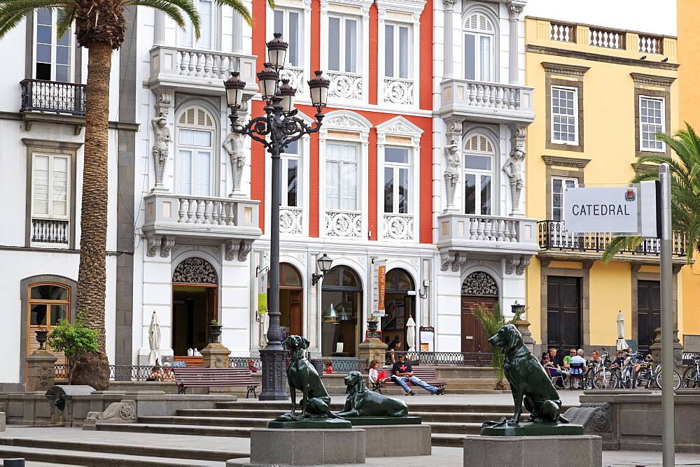 Plaza de Santa Ana in the Vegueta District, Las Palmas City, Gran Canaria Island, Canary Islands, Spain, Europe