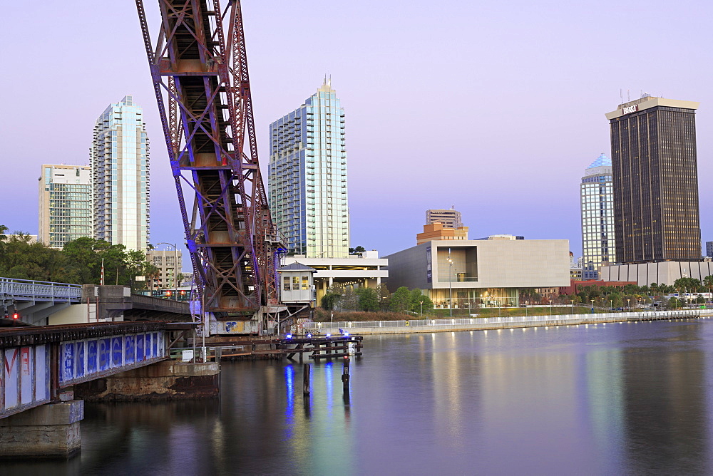 Cass Street and CSX Bridges over the Hillsborough River, Tampa, Florida, United States of America, North America