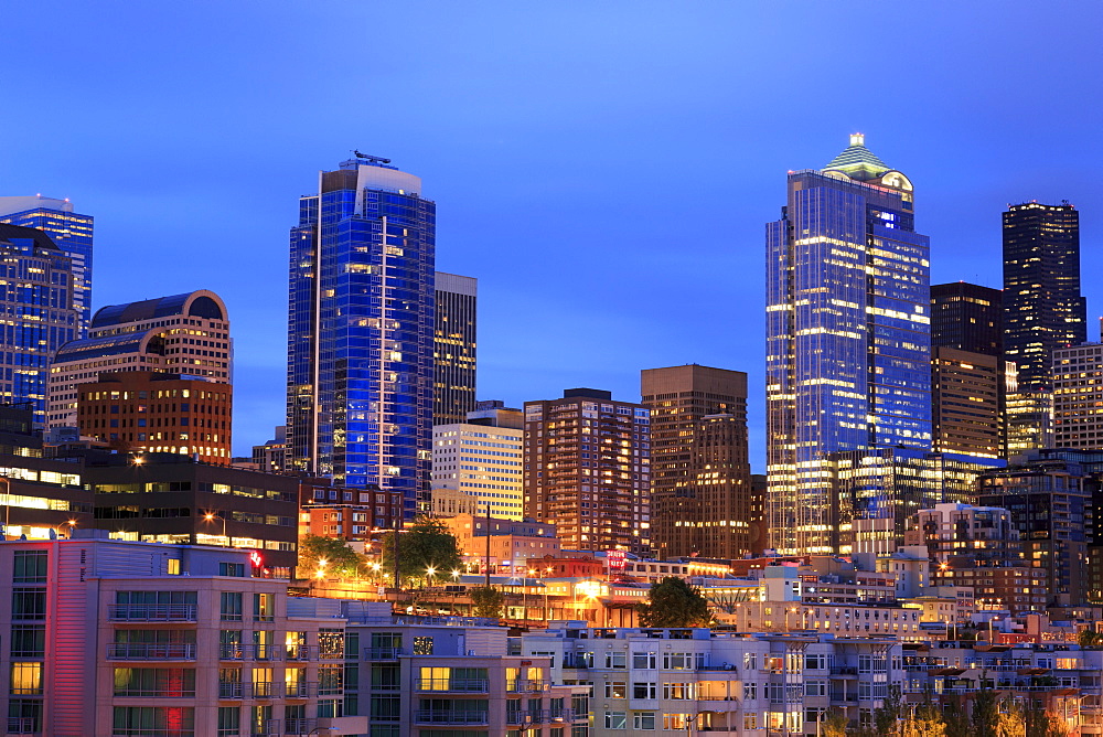 Seattle skyline, Washington State, United States of America, North America