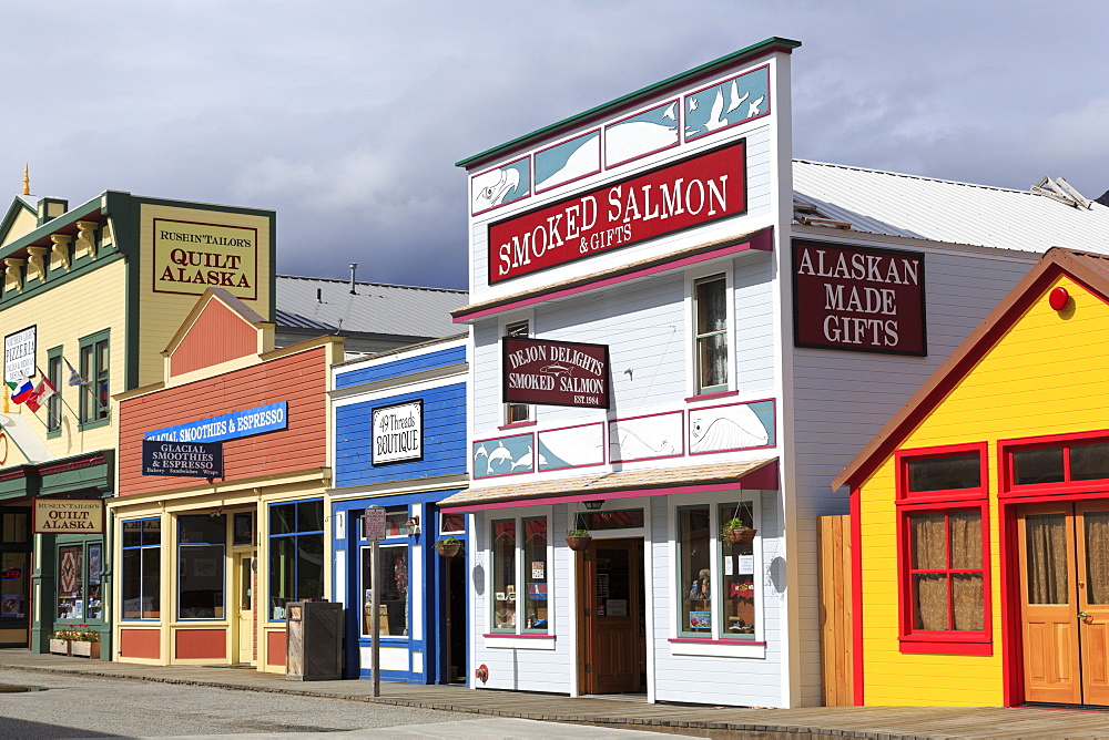 Stores on 5th Avenue, Skagway, Alaska, United States of America, North America