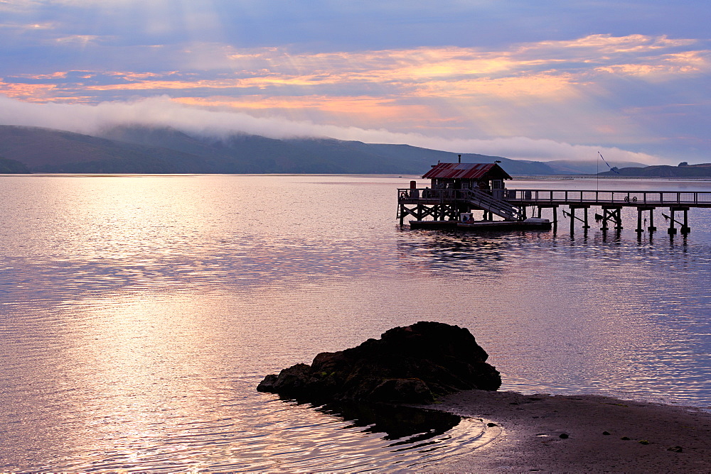 Nick's Cove Pier in Tomales Bay, California, United States of America, North America 