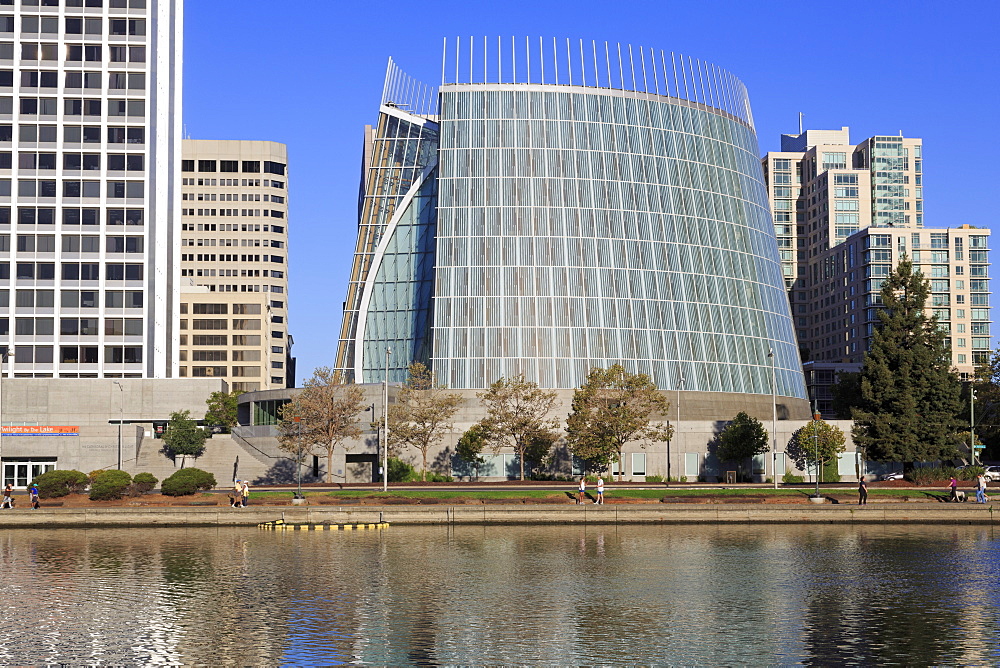 Cathedral of Christ the Light and Lake Merritt, Oakland, California, United States of America, North America