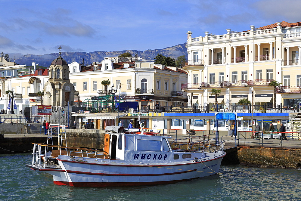 Boat in Yalta Port, Crimea, Ukraine, Europe