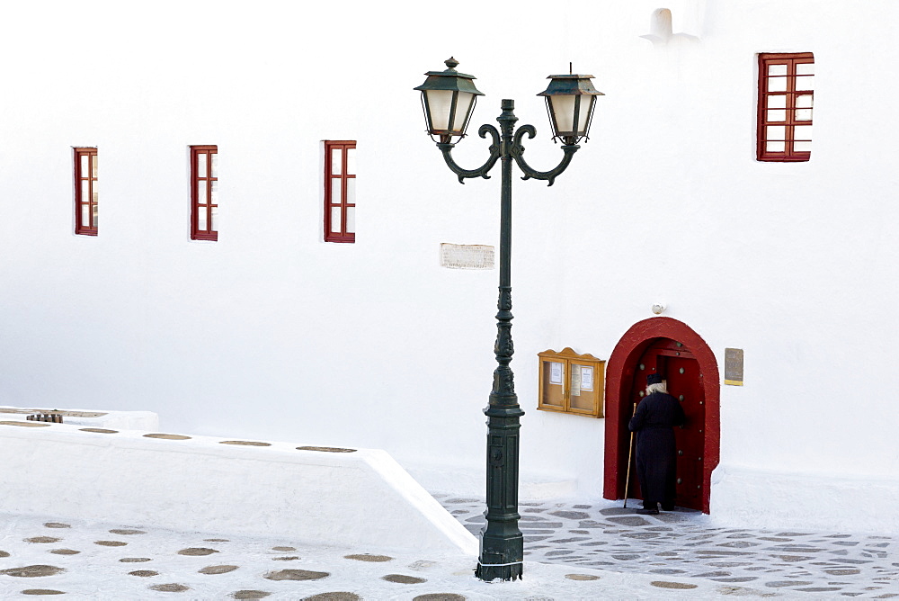 Ano Mera Monastery, Mykonos Island, Cyclades, Greek Islands, Greece, Europe