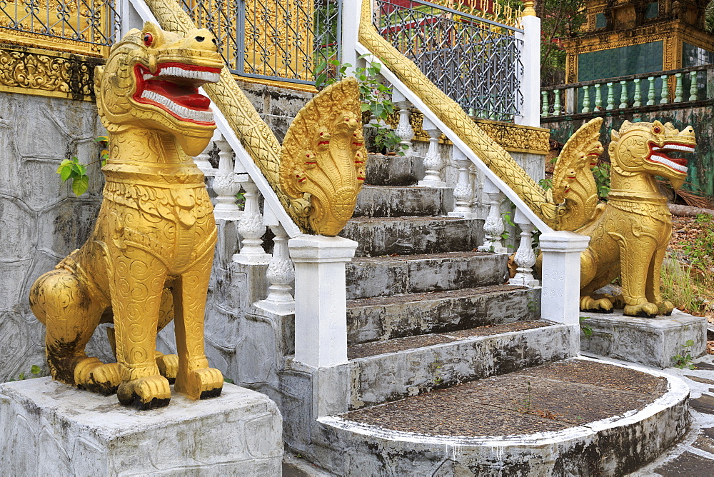 Cemetery in Wat Leu Temple, Sihanoukville Port, Sihanouk Province, Cambodia, Indochina, Southeast Asia, Asia