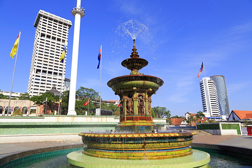 Merdeka Square Fountain, Kuala Lumpur, Malaysia, Southeast Asia, Asia