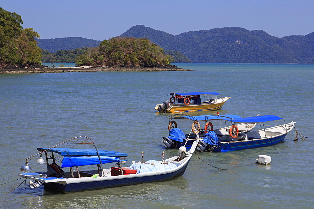 Fishing boats in Porto Malai, Chenang City, Langkawi Island, Malaysia, Southeast Asia, Asia