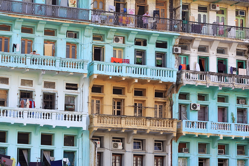 Colonial architecture on Sule Pagoda Road, Yangon (Rangoon), Myanmar (Burma), Asia